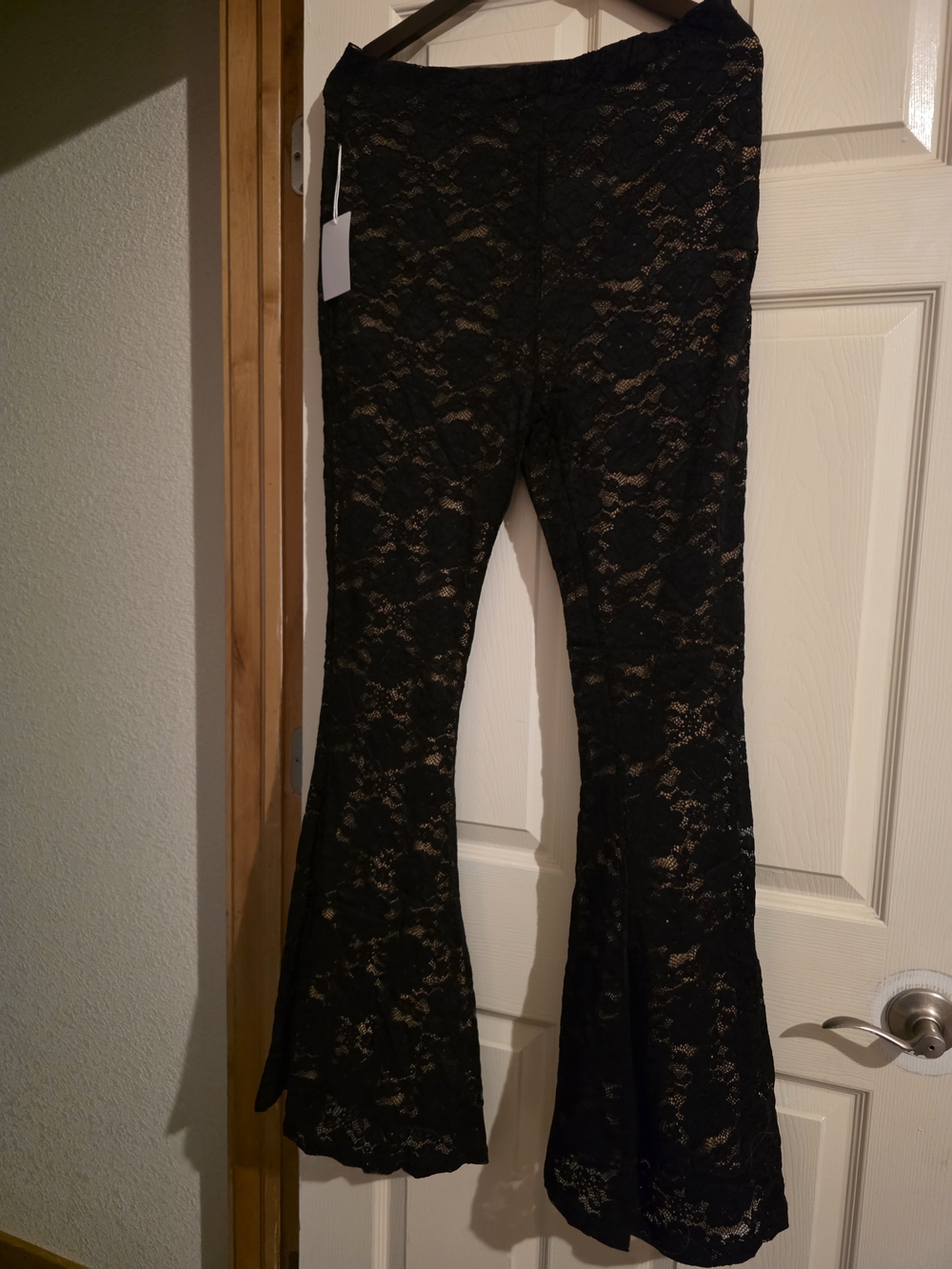 Joyfolie Black Lace Flare Pants for Kids